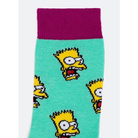 Bart The Simpsons Crew Socks - Picture 2 of 3